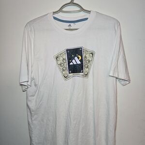 Adidas White Tarot Graphic Men's Tee